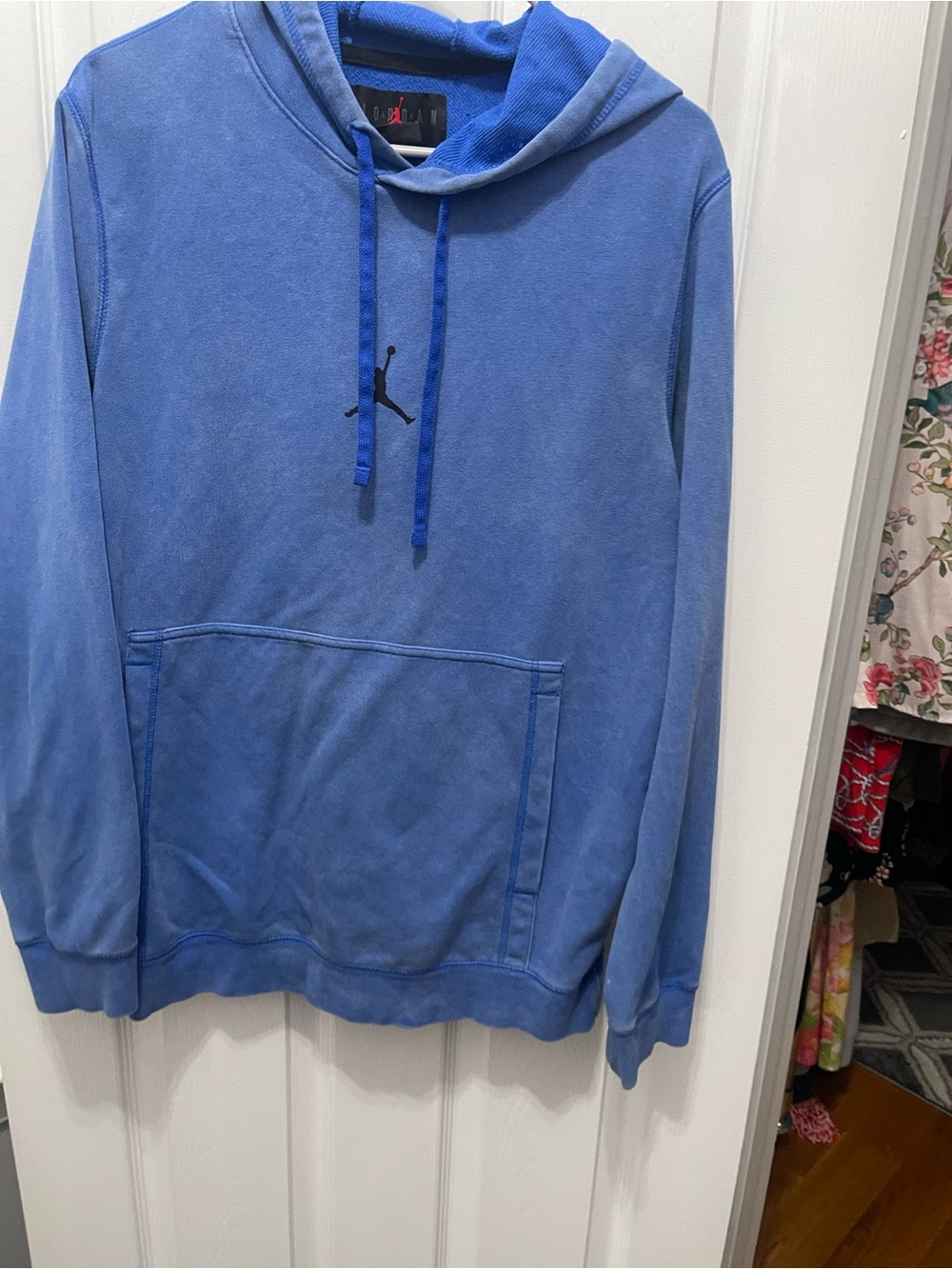 Jordan Blue Hooded Pullover with Black Jumpman